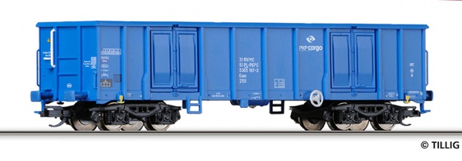 4 axle Gondola car in PKP Cargo livery<br /><a href='images/pictures/Tillig/15253.jpg' target='_blank'>Full size image</a>